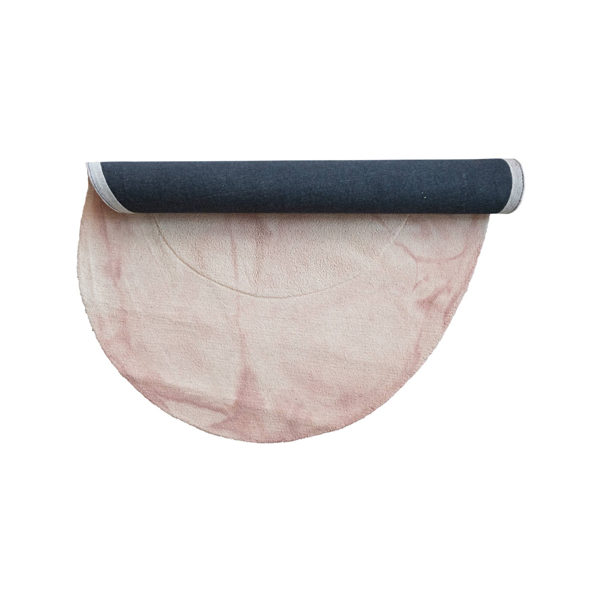 Hello Honey® 5ft. x 8ft. Pink & Cream Wool & Reclaimed Cotton Organic Shaped Rug
